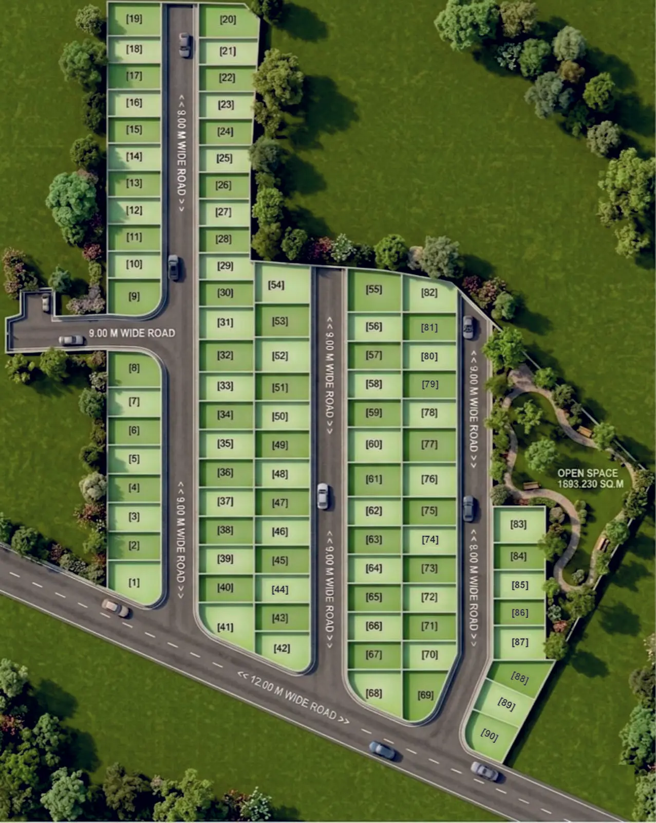 Saraswati Nagri 11 — NMRDA sanctioned plot layout, Central India College, Lonara, Nagpur